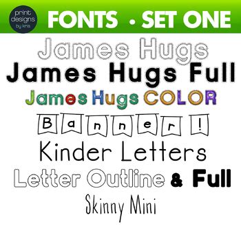 Fun Fonts - Handwriting Fonts - Color Fonts - SET ONE by Print Designs by Kris