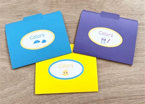 Colors File Folder Games Identifying Colors, Matching & Color Names Set ...