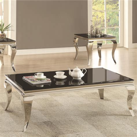 Coaster 705010 Glam Coffee Table with Queen Anne Legs | Value City Furniture | Cocktail/Coffee ...