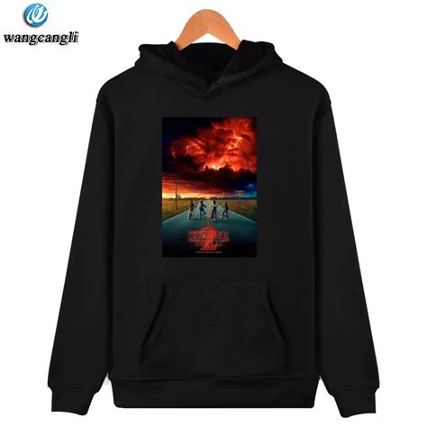 Hoodies Stranger Things 2 Hooded Mens Hoodie Women Sweatshirts ...