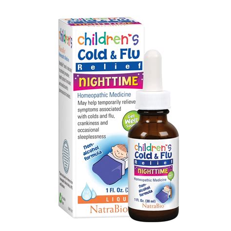 NatraBio Childrens Nighttime Cold & Flu Relief | Homeopathic Medicine ...