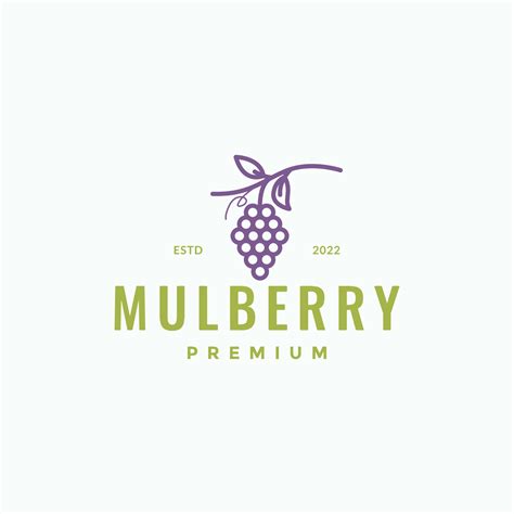 fresh vintage fruit mulberry logo design 11324807 Vector Art at Vecteezy