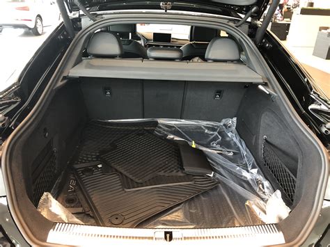 View of the trunk on the 2018 Audi A5 in brilliant black with black interior(leather standard ...