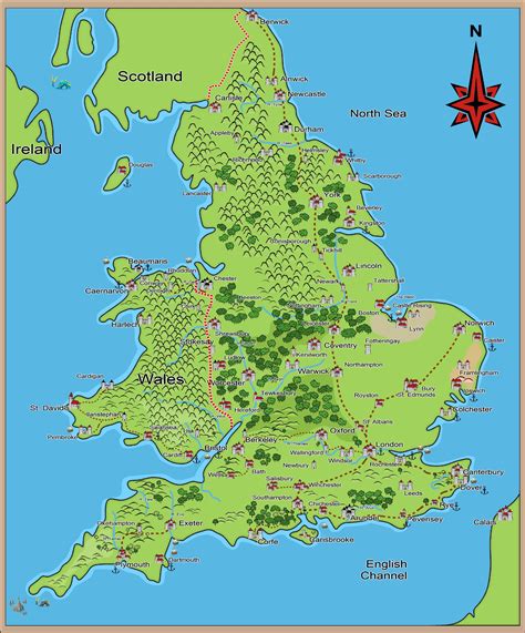 Fantasy style map of Medieval England and Wales : r/MedievalHistory