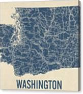 Vintage Washington State Road Map, Blue on Beige #1 Drawing by Blue Monocle | Fine Art America