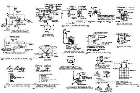 Fire Sprinkler System CAD Drawing - Cadbull