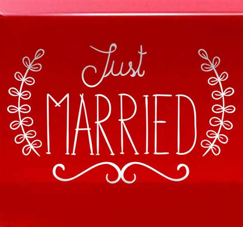 Just Married Wall Sticker - TenStickers