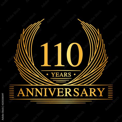 110 Years Anniversary Set. 110th Celebration Logo Collection. Vector and illustration. Stock ...