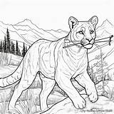 Mountain Lion Coloring Pages  Free & Printable sketch template