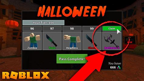 COMPLETING PASS and GETTING NEW HALLOWEEN GODLY KNIFE! | MM2 Halloween Update - YouTube