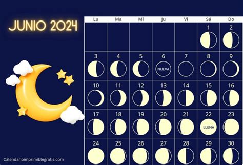 Calendario Lunar Junio 2024 Colombia - Clare Desirae