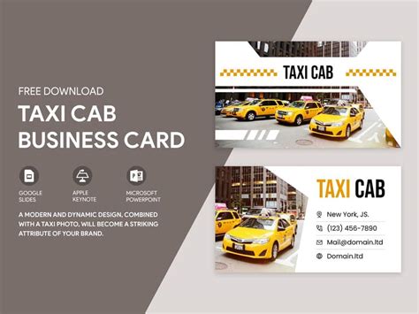 10+ Best Taxi Business Card Templates – Creatisimo