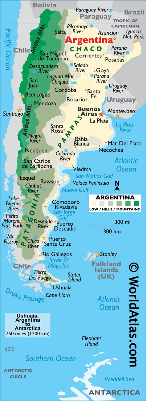 Argentina Map / Geography of Argentina / Map of Argentina - Worldatlas.com