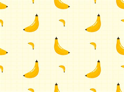 Banana cartoon character seamless pattern on yellow background 11883821 ...