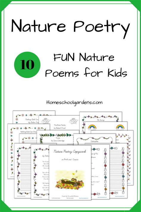 Nature Poems for Kids Handwriting Practice - Homeschool Gardens