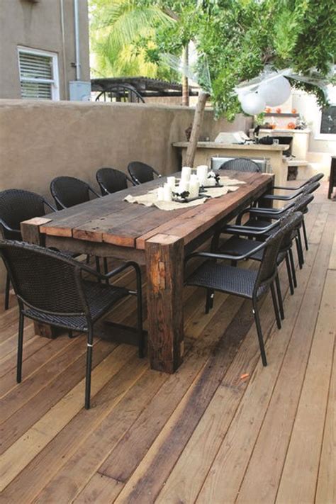 20 Intense Ideas for Outside Eating | Outdoor patio table, Diy outdoor furniture, Outdoor dining ...