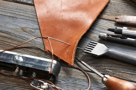 Premium Photo | Leather crafting tools