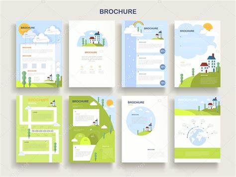 Adorable brochure template Stock Illustration by ©HstrongART #93067000