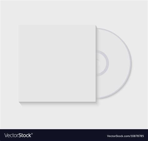 Cd with blank cover template Royalty Free Vector Image