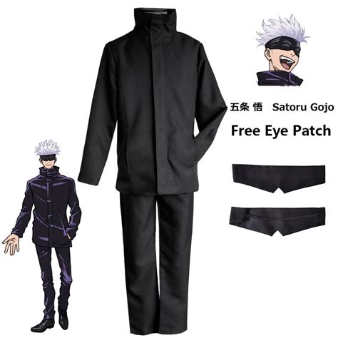 Anime Jujutsu Kaisen Cosplay Costume Gojo Satoru Uniform Sets Suit Yuji Itadori Uniform Sets ...