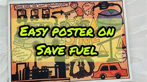 Easy Poster on Save Fuel / Save petroleum poster/ poster on ...