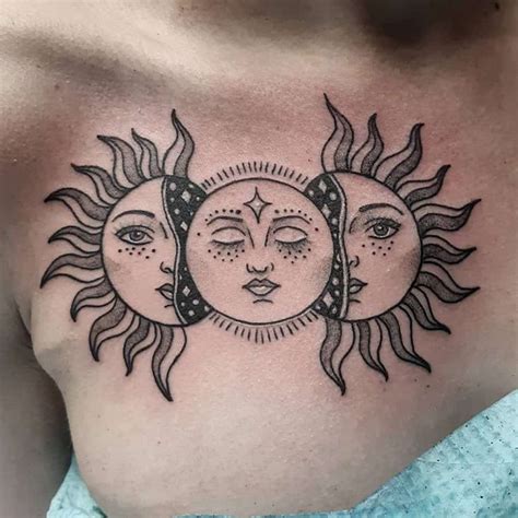 Top 35 Best Sun and Moon Tattoos - [2021 Inspiration Guide] | Moon tattoo, Sun tattoos, Sun ...