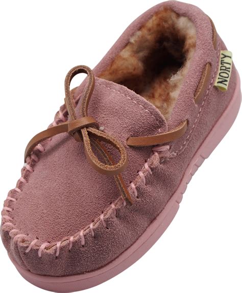 NORTY Toddler Little & Big Kid Boys Girls Suede Leather Moccasin Slip On Slipper | eBay