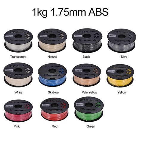 1KG/ Spool Colorful ABS Filament 1.75mm Diameter Printing Material Filament for 3D Printers ...