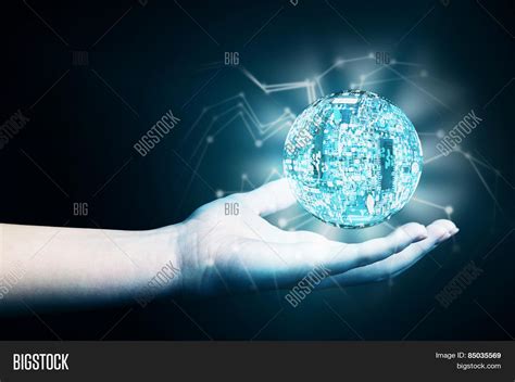 Hand Holographic Projection, Future Image & Photo | Bigstock