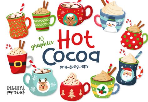 Hot Cocoa Mugs Graphic by DIPA Graphics · Creative Fabrica