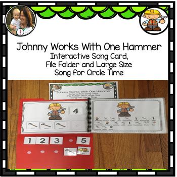 Johnny Works With One Hammer Circle Time Song, File Folder | TPT