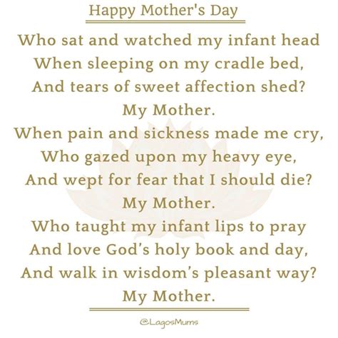 Happy Mother's day - who remembers this poem? #mothersday #mothers #Motheringsunday #motherhood ...