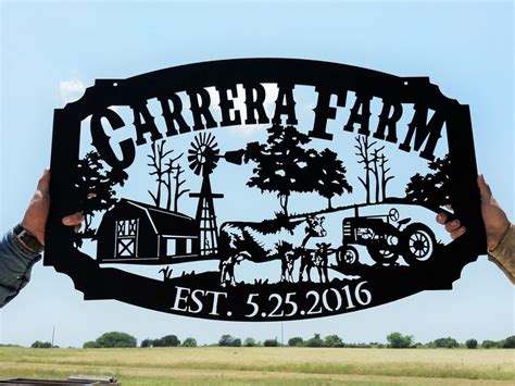 Family Name Custom Metal Farm Sign Personalized Farming Sign | Etsy