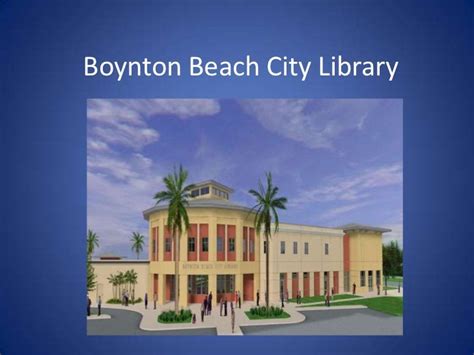 Boynton beach city library archive presentation