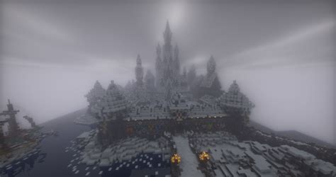 Frozen Elsa's Ice Castle and Arendelle Castle! Minecraft Map