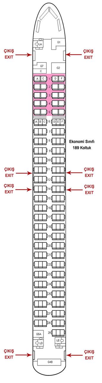 Business B737800 Turkish Airlines Seat Maps