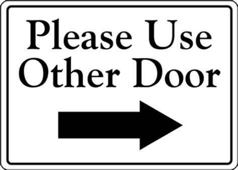 Use Other Door Sign Printable