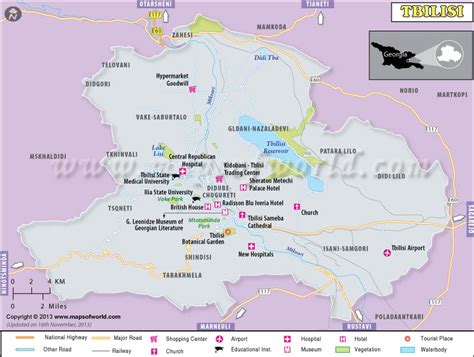 Tbilisi Tourist Attractions Map | Besttravels.org