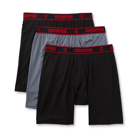 Champion Men's 3-Pack Long Leg Boxer Briefs