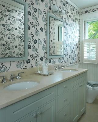 Beadboard Chair Rail Bathroom Traditional With Wallpaper - Bathroom - 796x990 Wallpaper - teahub.io