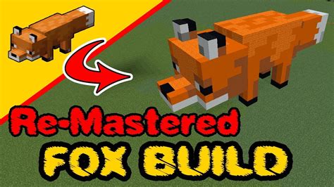 Minecraft Fox - Fox Build - Fox Statue - Tutorial PS4, XBox, PC, Pocket Edition, Switch - YouTube