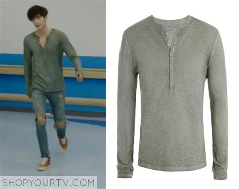 Doctor Stranger: Episode 7 Park Hoon's Henley Shirt | Shop Your TV