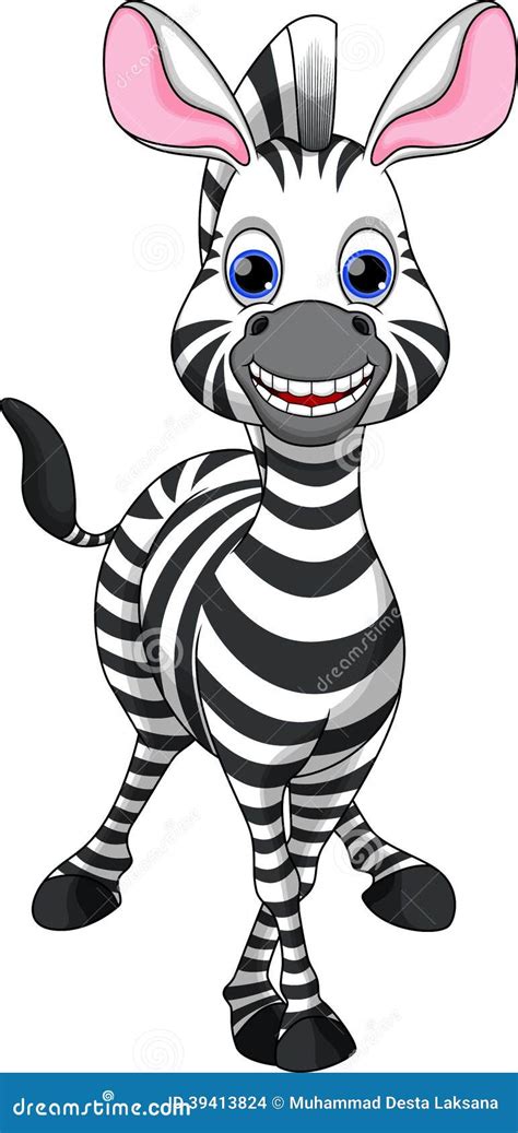 Funny Zebra Cartoon Stock Illustration - Image: 39413824