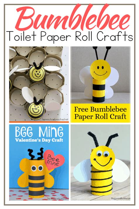 Adorable Toilet Paper Roll Bees Crafts for Kids