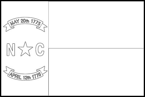 North Carolina State Flag Coloring Page