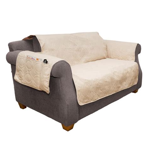 Petmaker Non-Slip Tan Waterproof Love Seat Slipcover-M320123 - The Home Depot