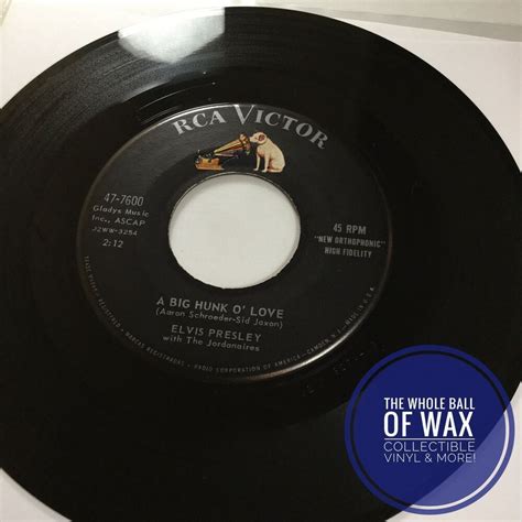 Elvis Presley - A Big Hunk O' Love / My Wish Came True 45 NEAR MINT ...