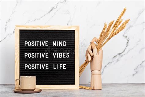 Positive Mind, Vibes, Life Motivational Quote on the Letter Board. Inspiration Text Stock Photo ...