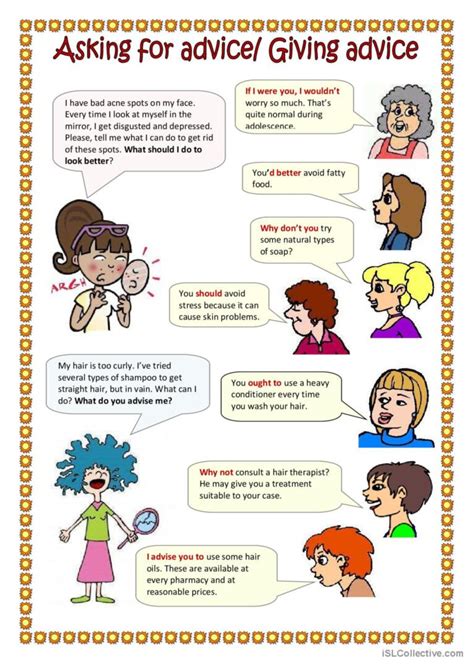 Asking for advice/Giving advice. dis…: English ESL worksheets pdf & doc