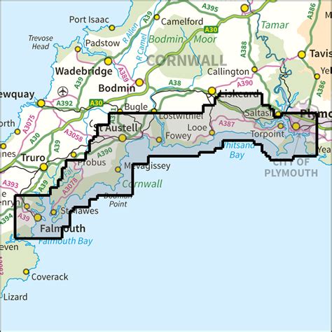 South West Coast Path National Trail Stage 4 OS 1:25,000 Explor – Anquet Maps